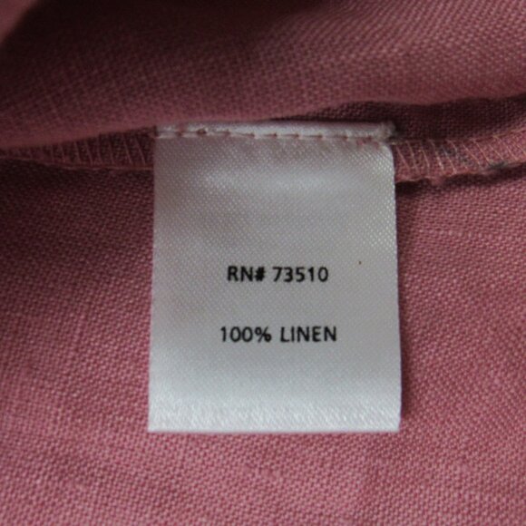 Sister Mary Linen Popover Blouse Pink Floral Embroidered Bird Mexican Style Top - Picture 5 of 7